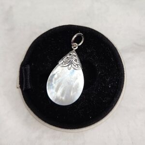 Vintage Silver Teardrop Pendant